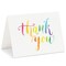 Sustainable Greetings 120 Pack Thank You Cards with Envelopes - 5 x 4-Inch Multicolor Watercolor Rainbow Font - Blank Inside - Bulk Thank You Notes Set for Weddings & Baby Showers